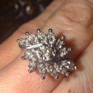 ✨Vintage 14K White Gold Starburst Ring (MC1) SZ7 ✨